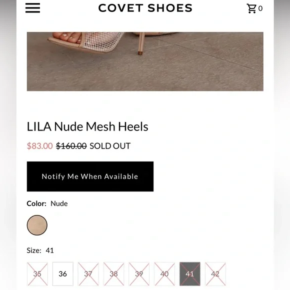 Covet Shoes Lila Nude Mesh Heels/ Chic Mesh Stiletto Heels in Tan size 41 Covet - Picture 11 of 14